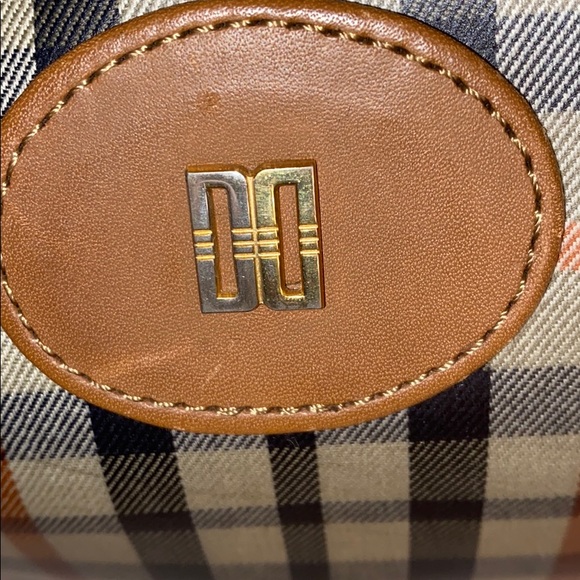 DAKS LONDON PLAID LARGE HANDBAG WITH SCARF - Picture 9 of 16